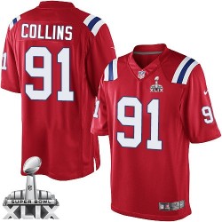 New England Patriots Jamie Collins Official Nike Red Limited Adult Alternate Super Bowl XLIX NFL Jersey