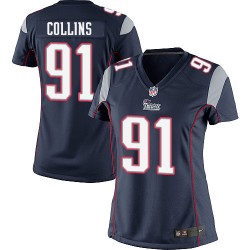 New England Patriots Jamie Collins Official Nike Navy Blue Elite Women's Home NFL Jersey