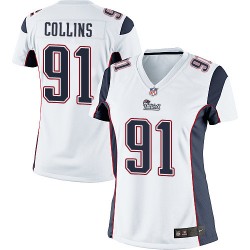 New England Patriots Jamie Collins Official Nike White Elite Women's Road NFL Jersey