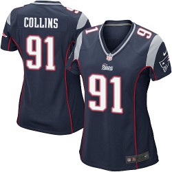 New England Patriots Jamie Collins Official Nike Navy Blue Game Women's Home NFL Jersey