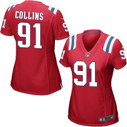 New England Patriots Jamie Collins Official Nike Red Game Women's Alternate NFL Jersey
