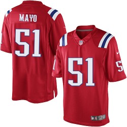 New England Patriots Jerod Mayo Official Nike Red Limited Adult Alternate NFL Jersey