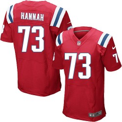 New England Patriots John Hannah Official Nike Red Elite Adult Alternate NFL Jersey