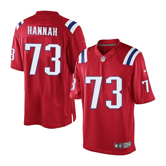 New England Patriots John Hannah Official Nike Red Limited Adult Alternate NFL Jersey