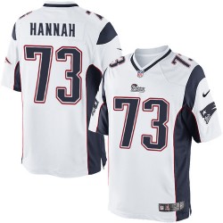 New England Patriots John Hannah Official Nike White Limited Adult Road NFL Jersey