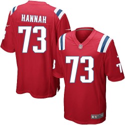 New England Patriots John Hannah Official Nike Red Game Adult Alternate NFL Jersey