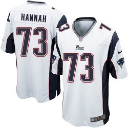 New England Patriots John Hannah Official Nike White Game Adult Road NFL Jersey
