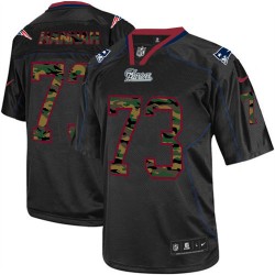 New England Patriots John Hannah Official Nike Black Limited Adult Camo Fashion NFL Jersey