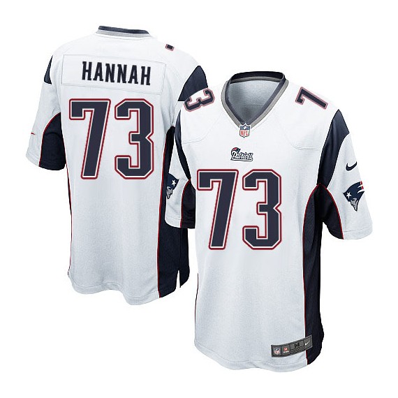 New England Patriots John Hannah Official Nike White Elite Youth Road NFL Jersey