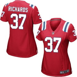 New England Patriots Jordan Richards Official Nike Red Game Women's Alternate NFL Jersey