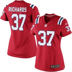 New England Patriots Jordan Richards Official Nike Red Limited Women's Alternate NFL Jersey