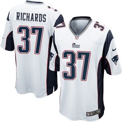 New England Patriots Jordan Richards Official Nike White Game Youth Road NFL Jersey