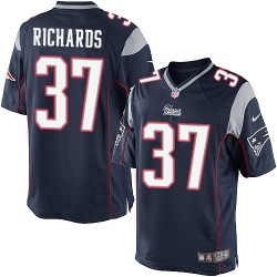 New England Patriots Jordan Richards Official Nike Navy Blue Limited Youth Home NFL Jersey