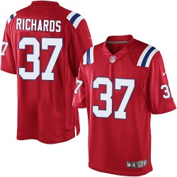 New England Patriots Jordan Richards Official Nike Red Elite Youth Alternate NFL Jersey