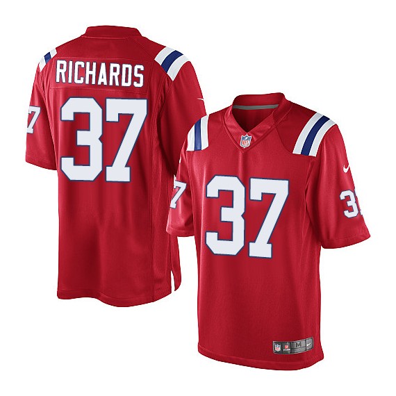 New England Patriots Jordan Richards Official Nike Red Elite Youth Alternate NFL Jersey