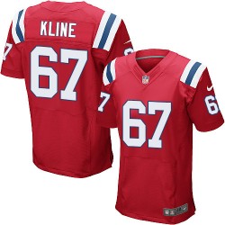 New England Patriots Josh Kline Official Nike Red Elite Adult Alternate NFL Jersey