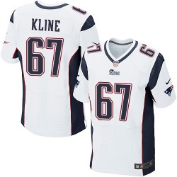 New England Patriots Josh Kline Official Nike White Elite Adult Road NFL Jersey