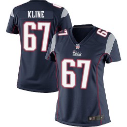 New England Patriots Josh Kline Official Nike Navy Blue Elite Women's Home NFL Jersey