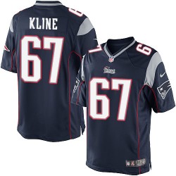 New England Patriots Josh Kline Official Nike Navy Blue Limited Youth Home NFL Jersey