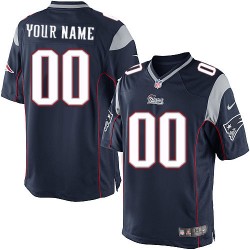 Nike New England Patriots Men's Customized Limited Navy Blue Home Jersey