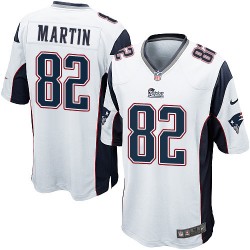 New England Patriots Keshawn Martin Official Nike White Game Adult Road NFL Jersey