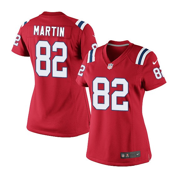 New England Patriots Keshawn Martin Official Nike Red Elite Women's Alternate NFL Jersey