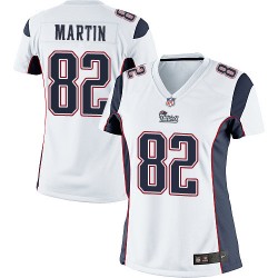 New England Patriots Keshawn Martin Official Nike White Elite Women's Road NFL Jersey