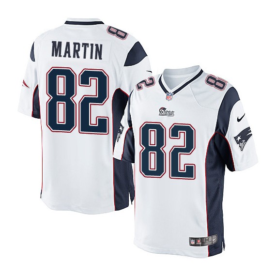 New England Patriots Keshawn Martin Official Nike White Elite Youth Road NFL Jersey
