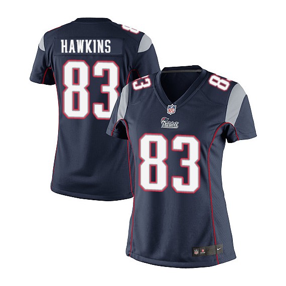 New England Patriots Lavelle Hawkins Official Nike Navy Blue Limited Women's Home NFL Jersey