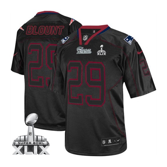 New England Patriots LeGarrette Blount Official Nike Lights Out Black Limited Adult Super Bowl XLIX NFL Jersey