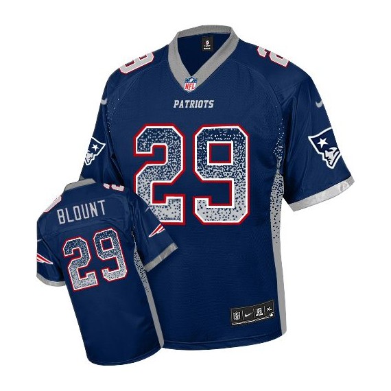 New England Patriots LeGarrette Blount Official Nike Navy Blue Limited Adult Drift Fashion NFL Jersey