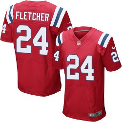 New England Patriots Bradley Fletcher Official Nike Red Elite Adult Alternate NFL Jersey