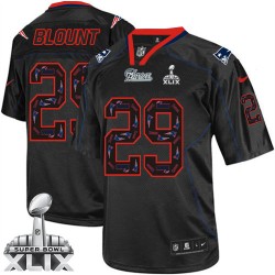 New England Patriots LeGarrette Blount Official Nike New Lights Out Black Limited Adult Super Bowl XLIX NFL Jersey