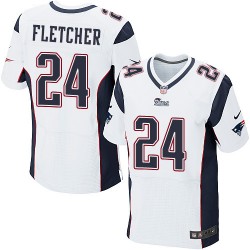New England Patriots Bradley Fletcher Official Nike White Elite Adult Road NFL Jersey