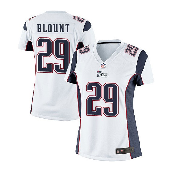 New England Patriots LeGarrette Blount Official Nike White Limited Women's Road NFL Jersey