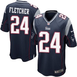 New England Patriots Bradley Fletcher Official Nike Navy Blue Game Adult Home NFL Jersey