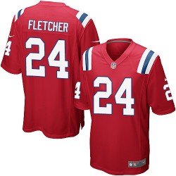 New England Patriots Bradley Fletcher Official Nike Red Game Adult Alternate NFL Jersey