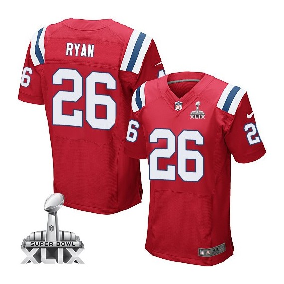 New England Patriots Logan Ryan Official Nike Red Elite Adult Alternate Super Bowl XLIX NFL Jersey