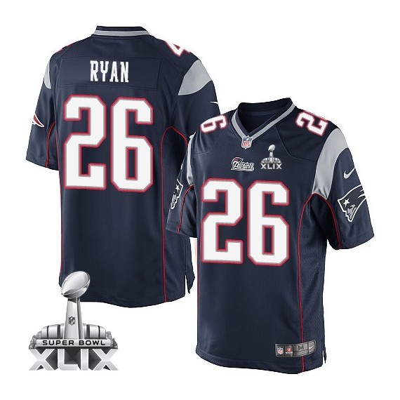 New England Patriots Logan Ryan Official Nike Navy Blue Limited Adult Home Super Bowl XLIX NFL Jersey