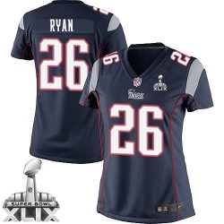 New England Patriots Logan Ryan Official Nike Navy Blue Limited Women's Home Super Bowl XLIX NFL Jersey