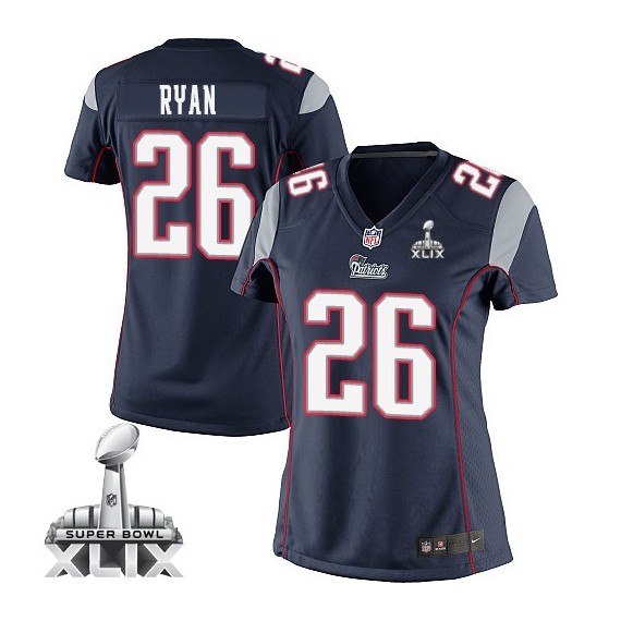 New England Patriots Logan Ryan Official Nike Navy Blue Limited Women's Home Super Bowl XLIX NFL Jersey