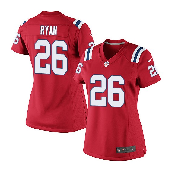 New England Patriots Logan Ryan Official Nike Red Limited Women's Alternate NFL Jersey