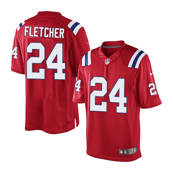 New England Patriots Bradley Fletcher Official Nike Red Limited Adult Alternate NFL Jersey