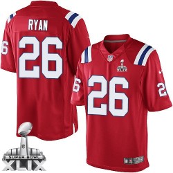 New England Patriots Logan Ryan Official Nike Red Limited Youth Alternate Super Bowl XLIX NFL Jersey