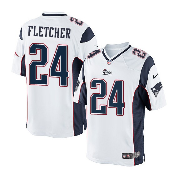 New England Patriots Bradley Fletcher Official Nike White Limited Adult Road NFL Jersey