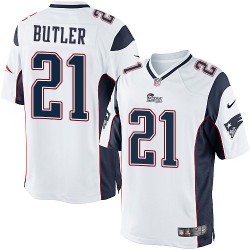 New England Patriots Malcolm Butler Official Nike White Limited Adult Road NFL Jersey