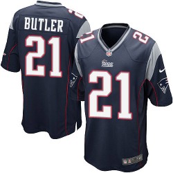 New England Patriots Malcolm Butler Official Nike Navy Blue Game Adult Home NFL Jersey