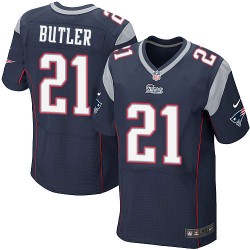 New England Patriots Malcolm Butler Official Nike Navy Blue Elite Adult Home NFL Jersey