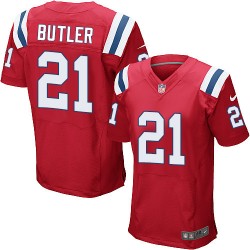 New England Patriots Malcolm Butler Official Nike Red Elite Adult Alternate NFL Jersey
