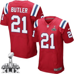 New England Patriots Malcolm Butler Official Nike Red Elite Adult Alternate Super Bowl XLIX NFL Jersey